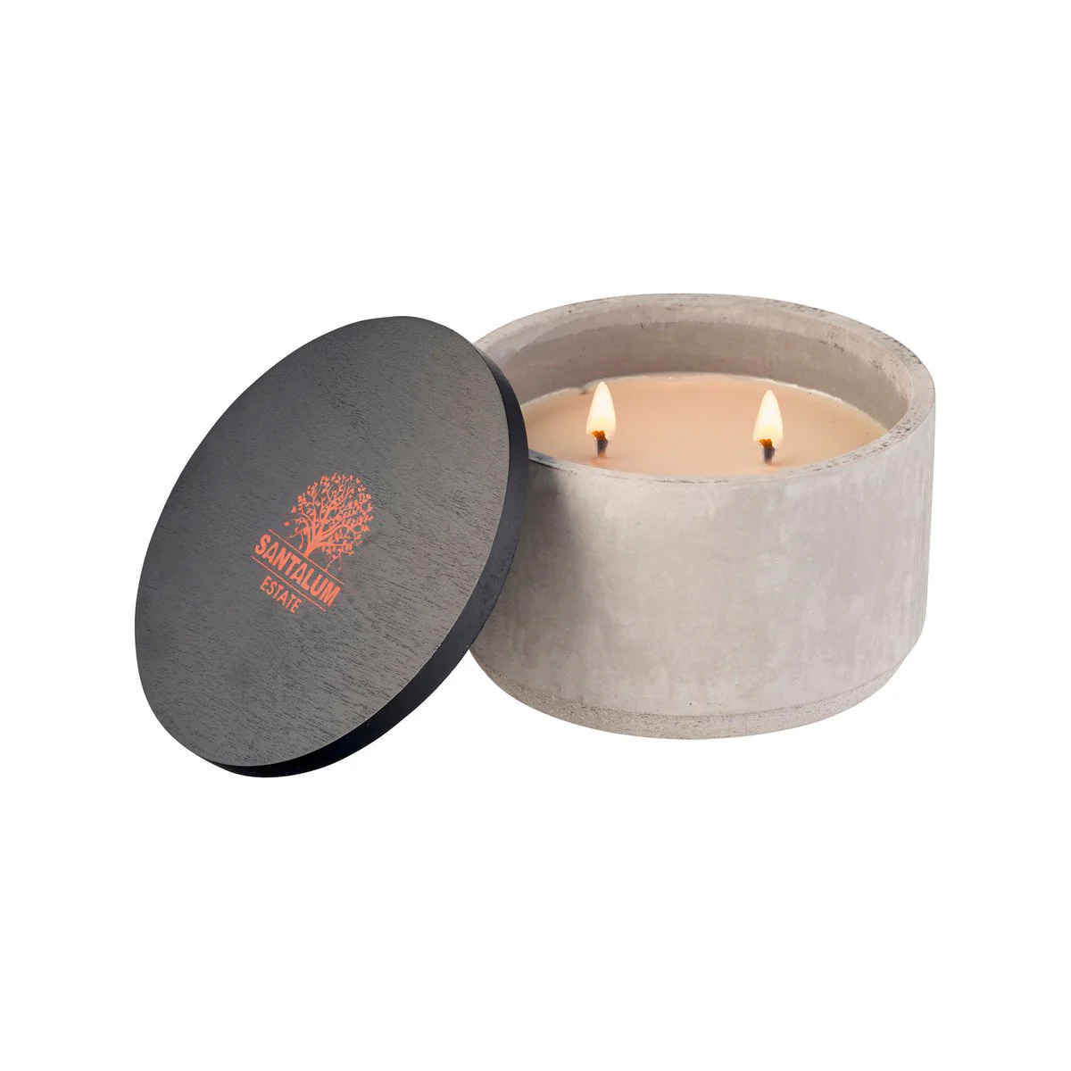 Santalum Estate Sandalwood Citronella Candle - 42 Hour Burn - Cement Grey - Image 5