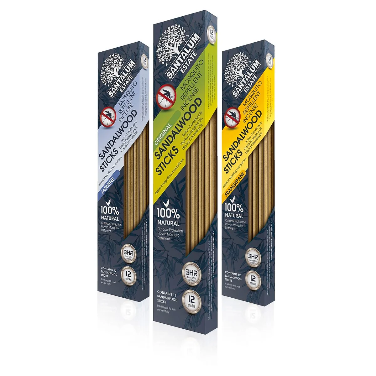 Santalum Frangipani Incense - 12 Pack - Sandalwood - Outdoor Use - Image 4
