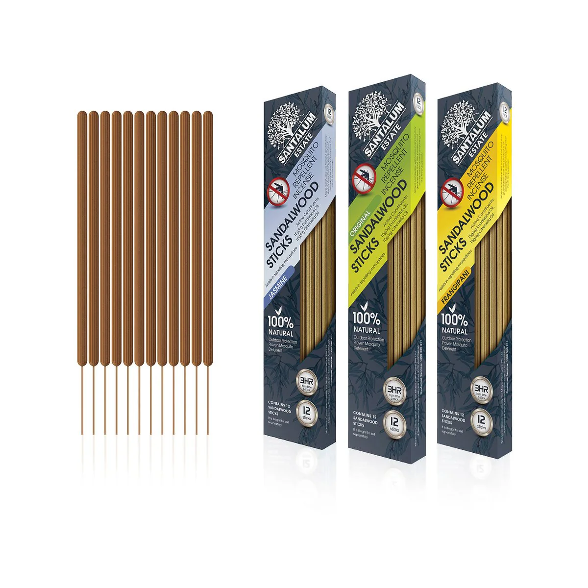 Santalum Frangipani Incense - 12 Pack - Sandalwood - Outdoor Use - Image 5