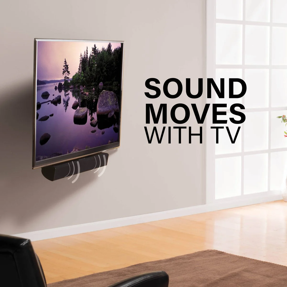 Sanus 6kg Soundbar Mount - LPA405-B2 - 1 Pair - Easy Assembly - Secure Fit - Image 3