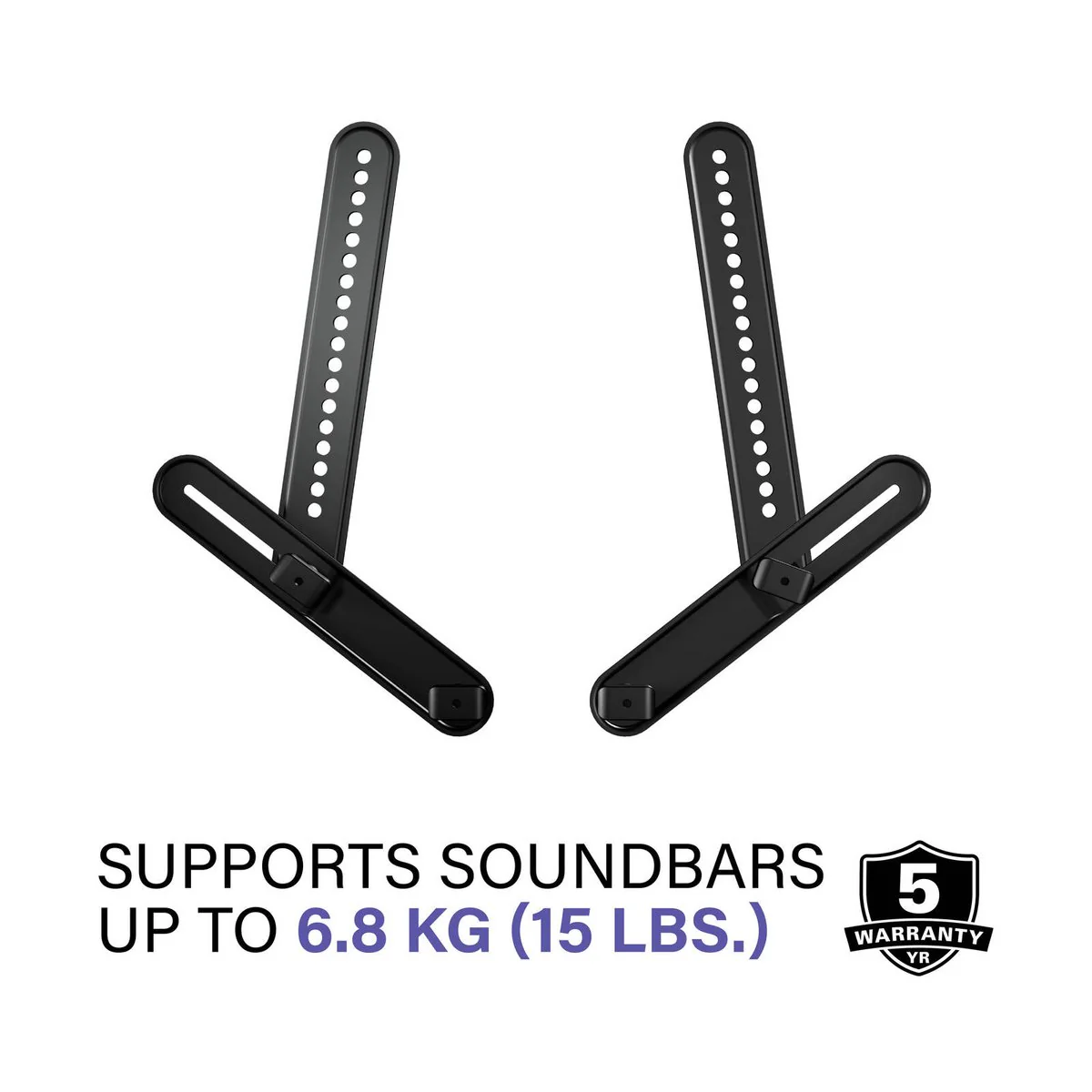 Sanus 6kg Soundbar Mount - LPA405-B2 - 1 Pair - Easy Assembly - Secure Fit - Image 5