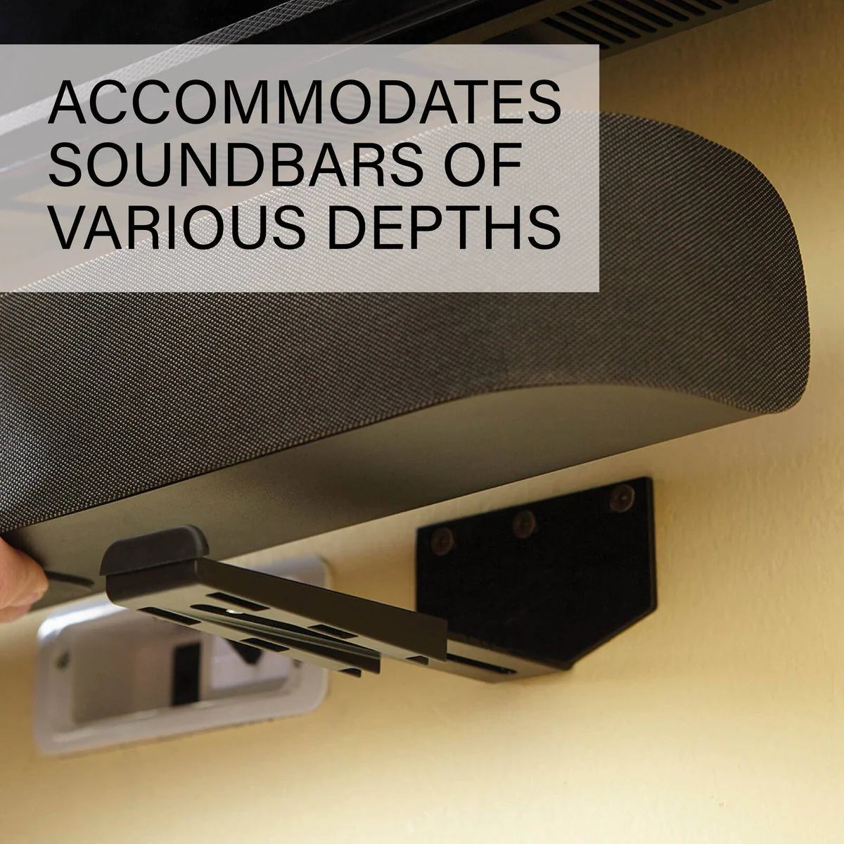 Sanus 9kg Soundbar Mount - LSBWM1-B2 - 91.2mm x 62mm x 95.2mm - Easy Installation - Image 4