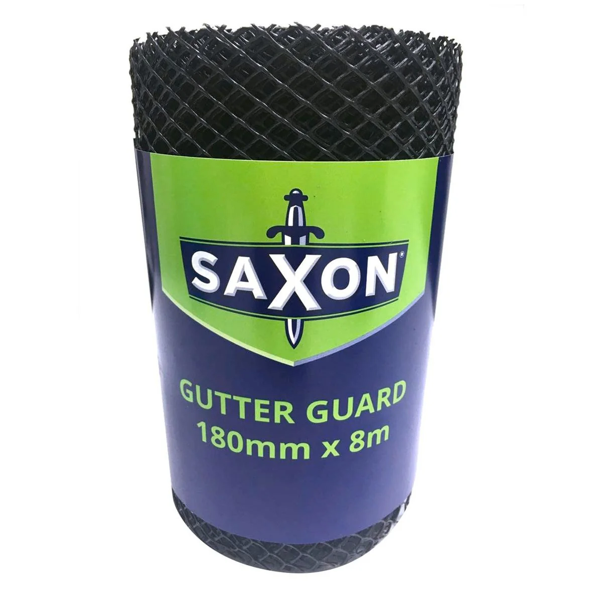 Saxon Gutter Guard - 180mm x 8.0m - Black Plastic - Easy Install