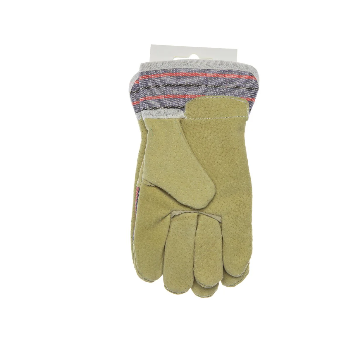 Saxon Kids Leather Garden Gloves - Durable Leather Palm - Comfortable Cotton - 85mm x 140mm - Image 2