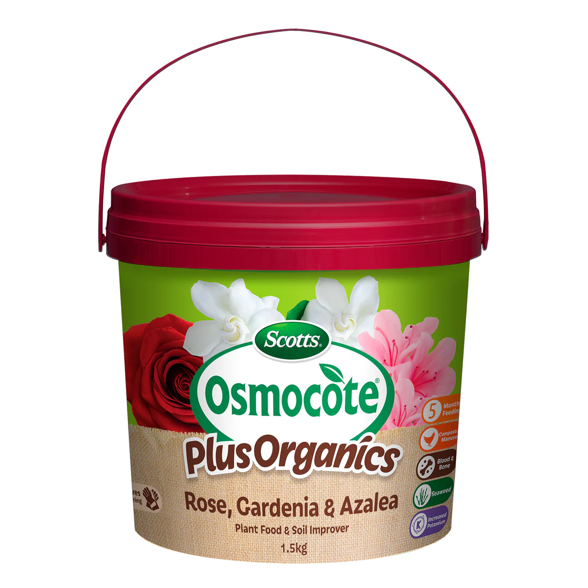 Scotts Osmocote Plus Organics - 1.5kg - Controlled Release Fertiliser - Acid-Loving Plants