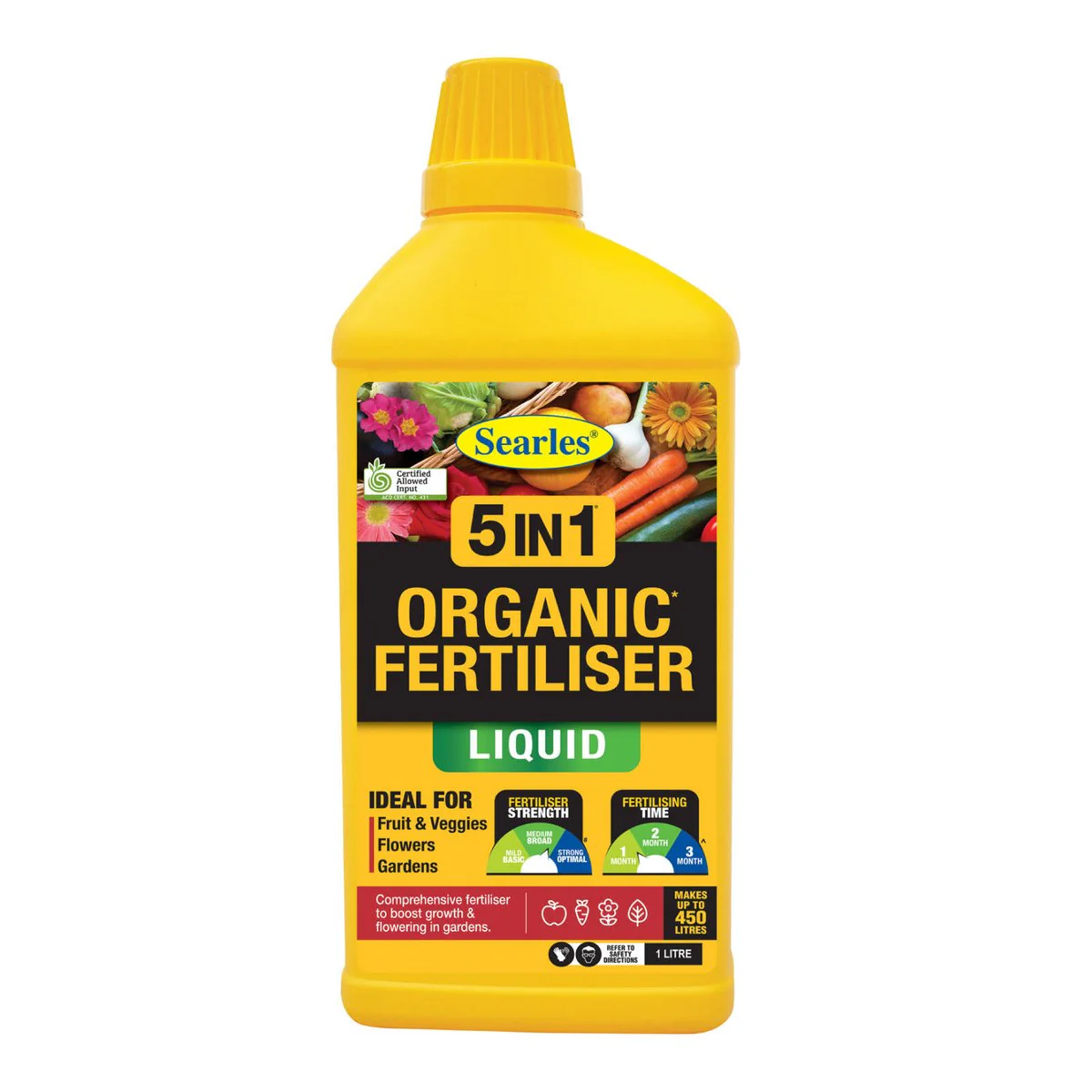 Searles 5 in 1 Organic Liquid Fertiliser - 1L - Liquid Concentrate - All Plants