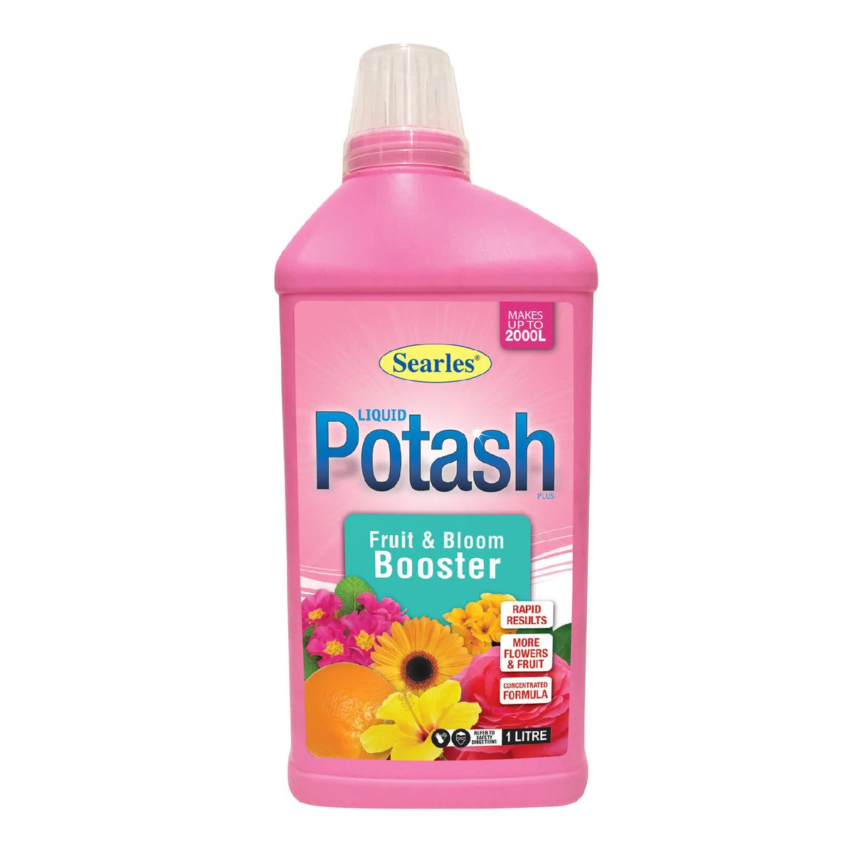Searles Liquid Potash Fertiliser Supplement - 1L - 20% Potassium - Enhances Flower Colour & Fruit Production