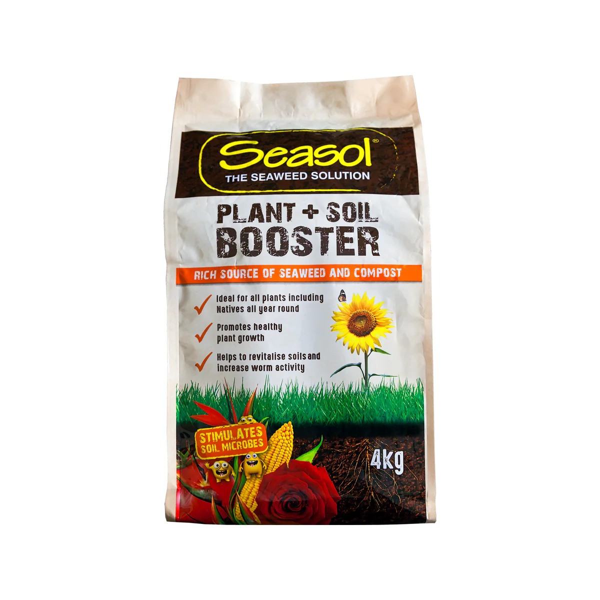 Seasol Plant Soil Booster 4kg - Granular - 227mm x 430mm x 100mm
