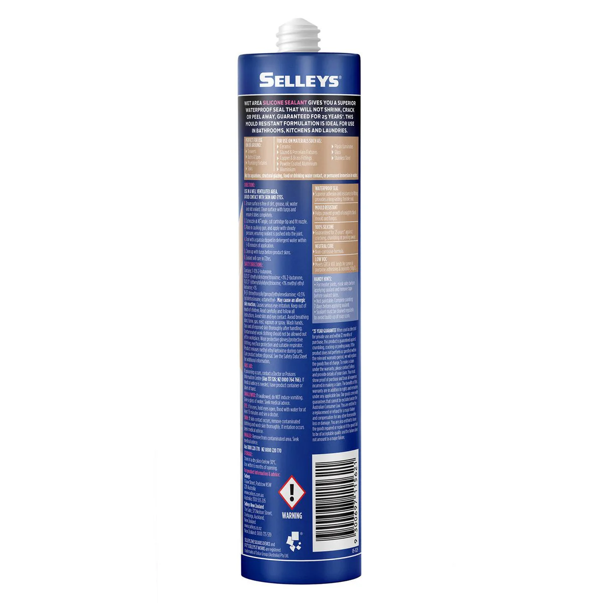 Selleys 300g Ivory Waterproof Silicone Sealant - Mould Resistant - 100% Silicone - Image 2
