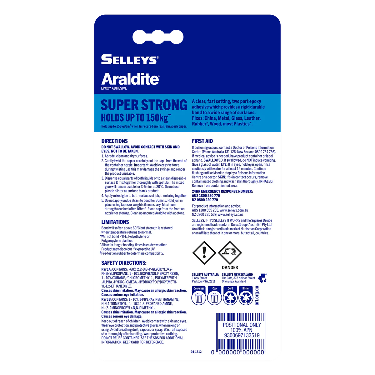 Selleys Araldite Super Strong Epoxy Adhesive 8ml - Fast Setting - Clear - Image 4