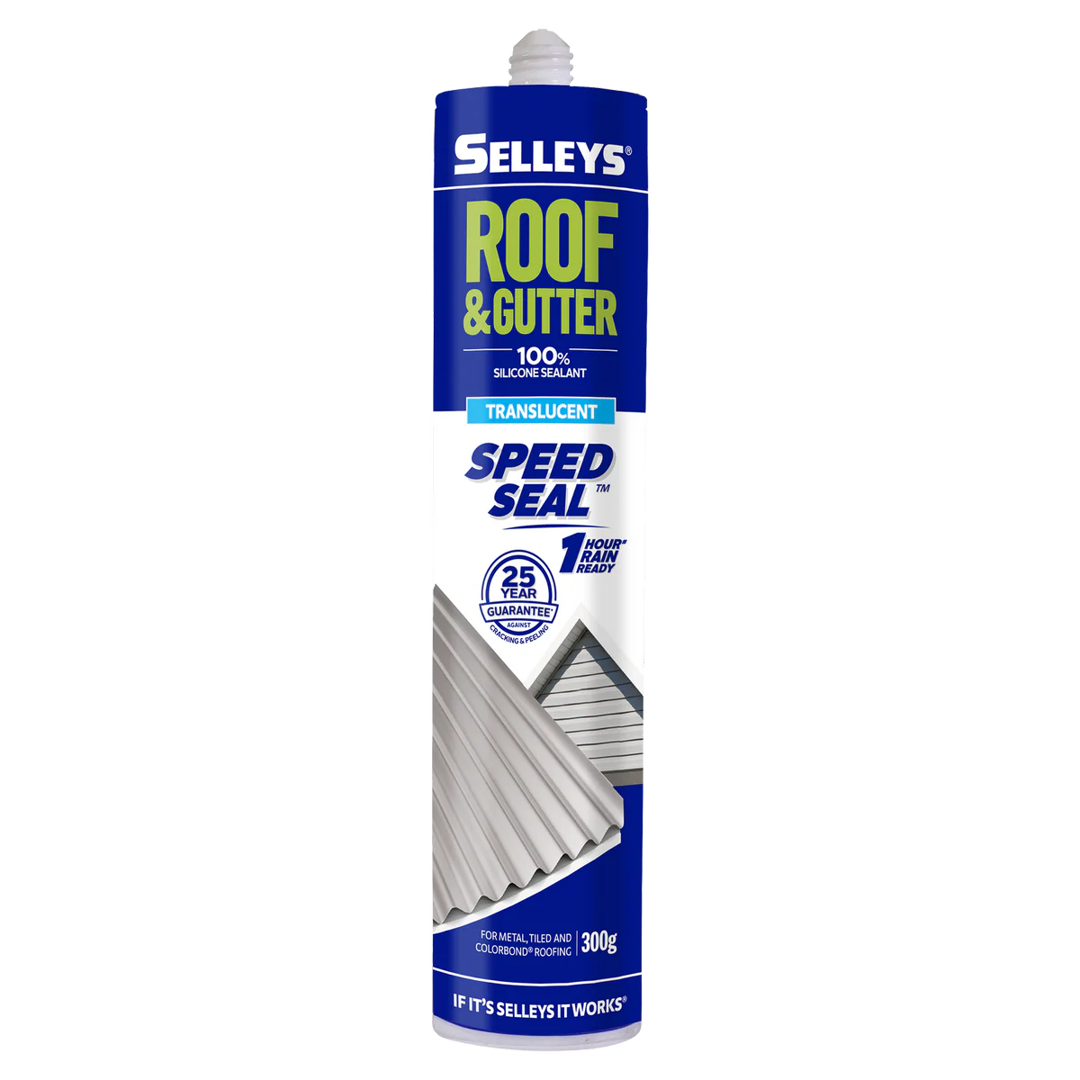 Selleys Clear Roof and Gutter Silicone Sealant 300g - Waterproof - UV Resistant