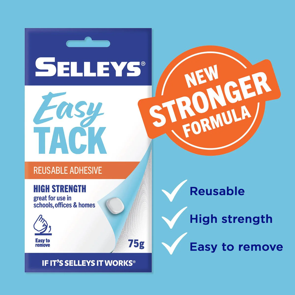 Selleys Easy Tack - 75g - Multi-Purpose Adhesive - Reusable - Image 2