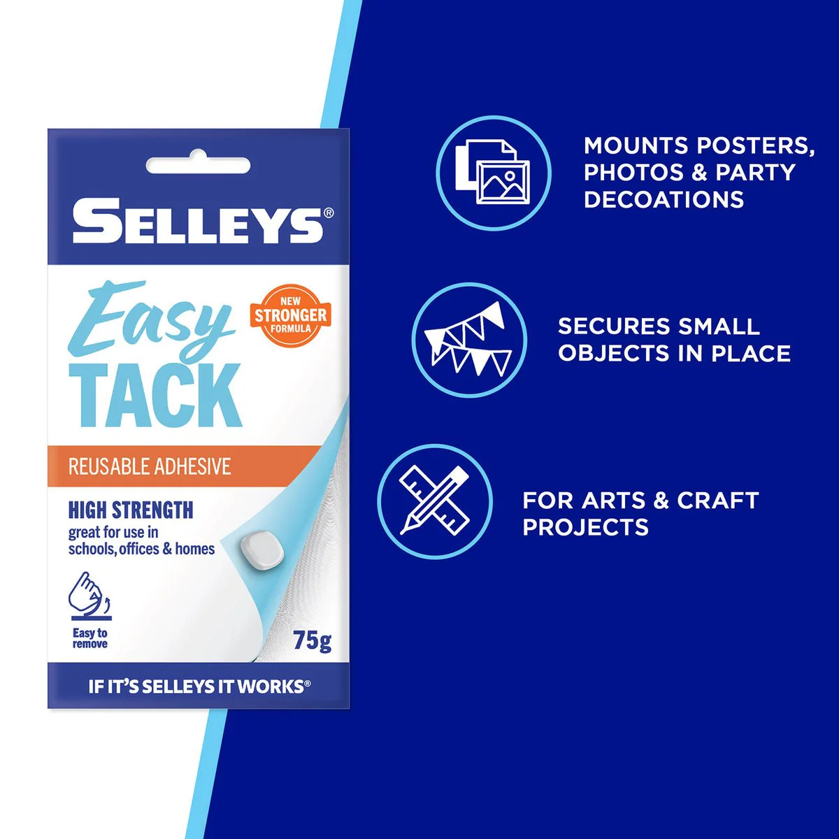 Selleys Easy Tack - 75g - Multi-Purpose Adhesive - Reusable - Image 3