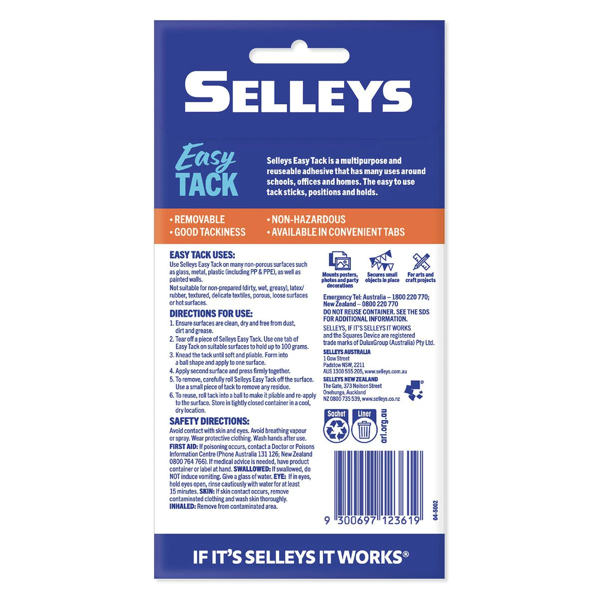 Selleys Easy Tack - 75g - Multi-Purpose Adhesive - Reusable - Image 4
