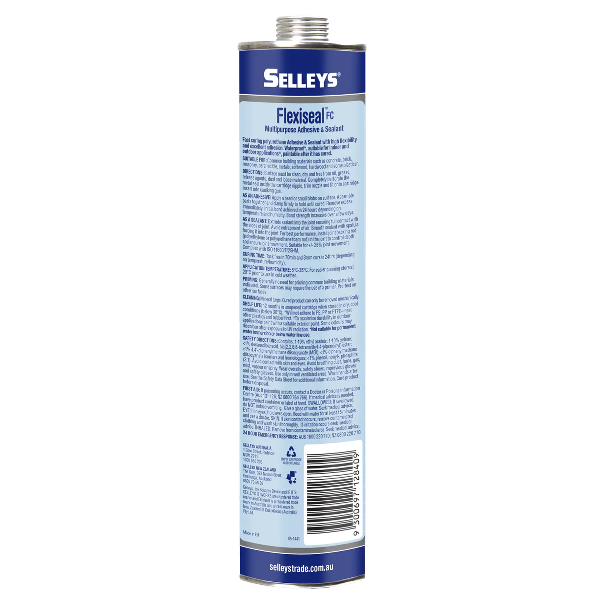 Selleys Black Flexiseal FC Polyurethane Sealant Adhesive 310ml - 0.588L - Image 2