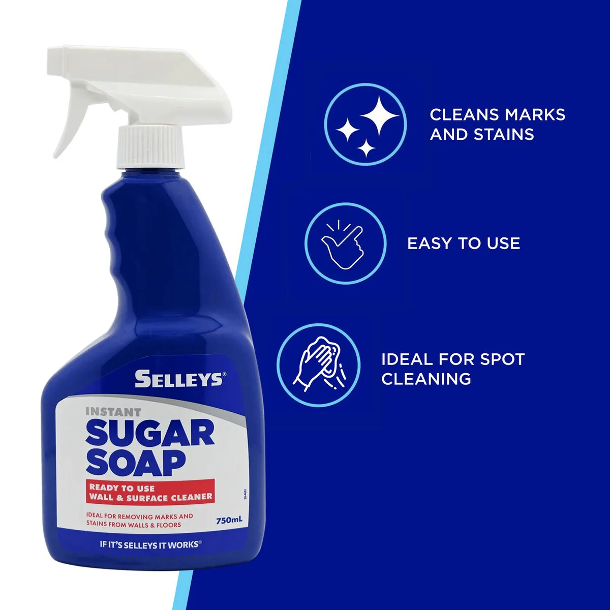 Selleys Instant Sugar Soap Spray - 750ml - Effective Cleaner for Walls & Floors - Image 2