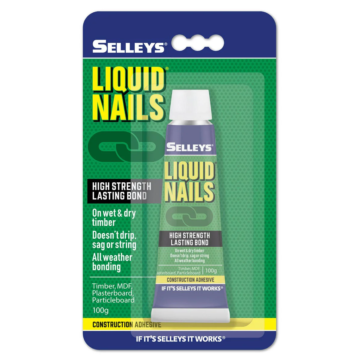 Selleys Liquid Nails 100g Construction Adhesive - Polymer - High Strength
