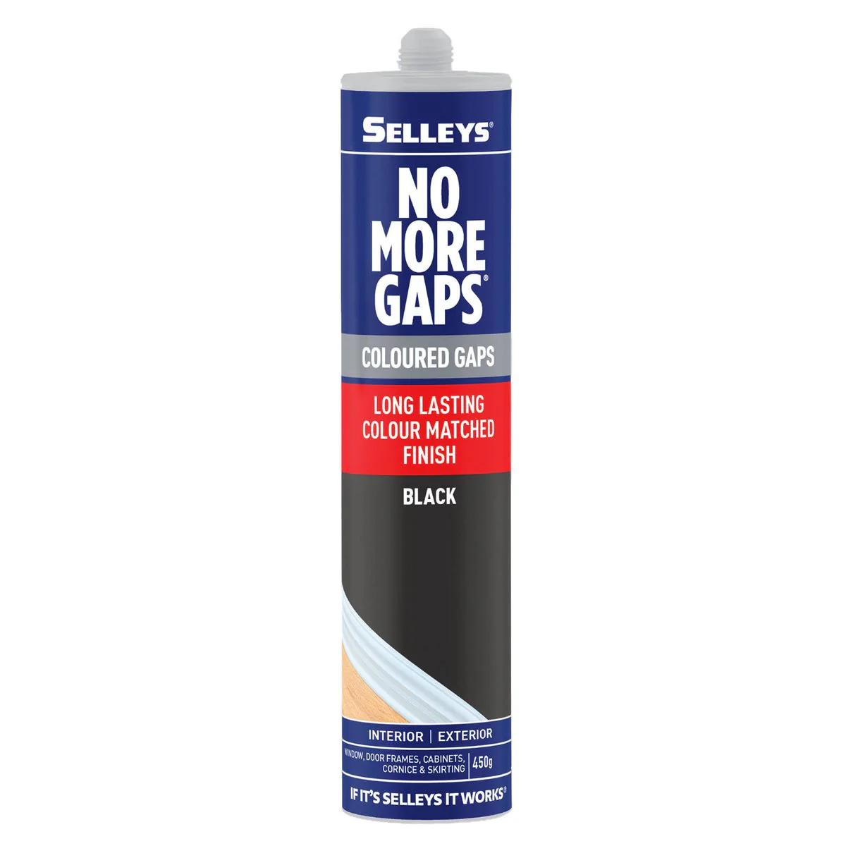 Selleys No More Gaps - 450g Black Interior Flexible Gap Filler - Mould Resistant
