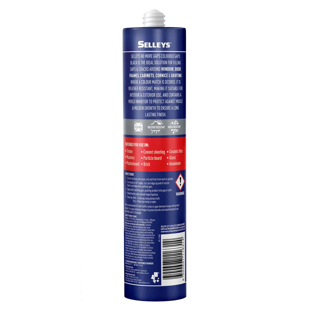 Selleys No More Gaps - 450g Black Interior Flexible Gap Filler - Mould Resistant - Image 2