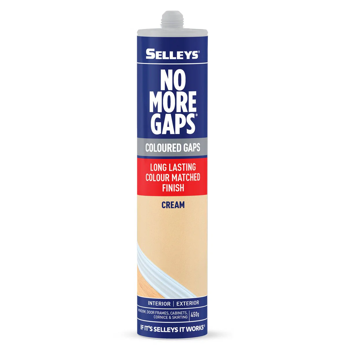 Selleys No More Gaps 450g Cream Interior Gap Filler - Flexible & Mould Resistant