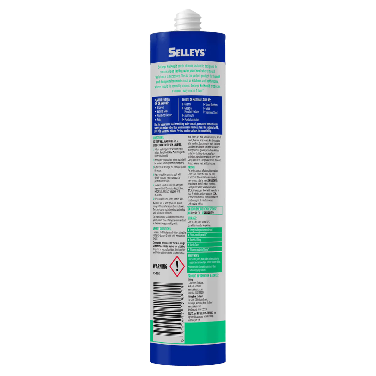 Selleys No Mould Resistant Silicone Sealant 290ml Translucent - Image 2