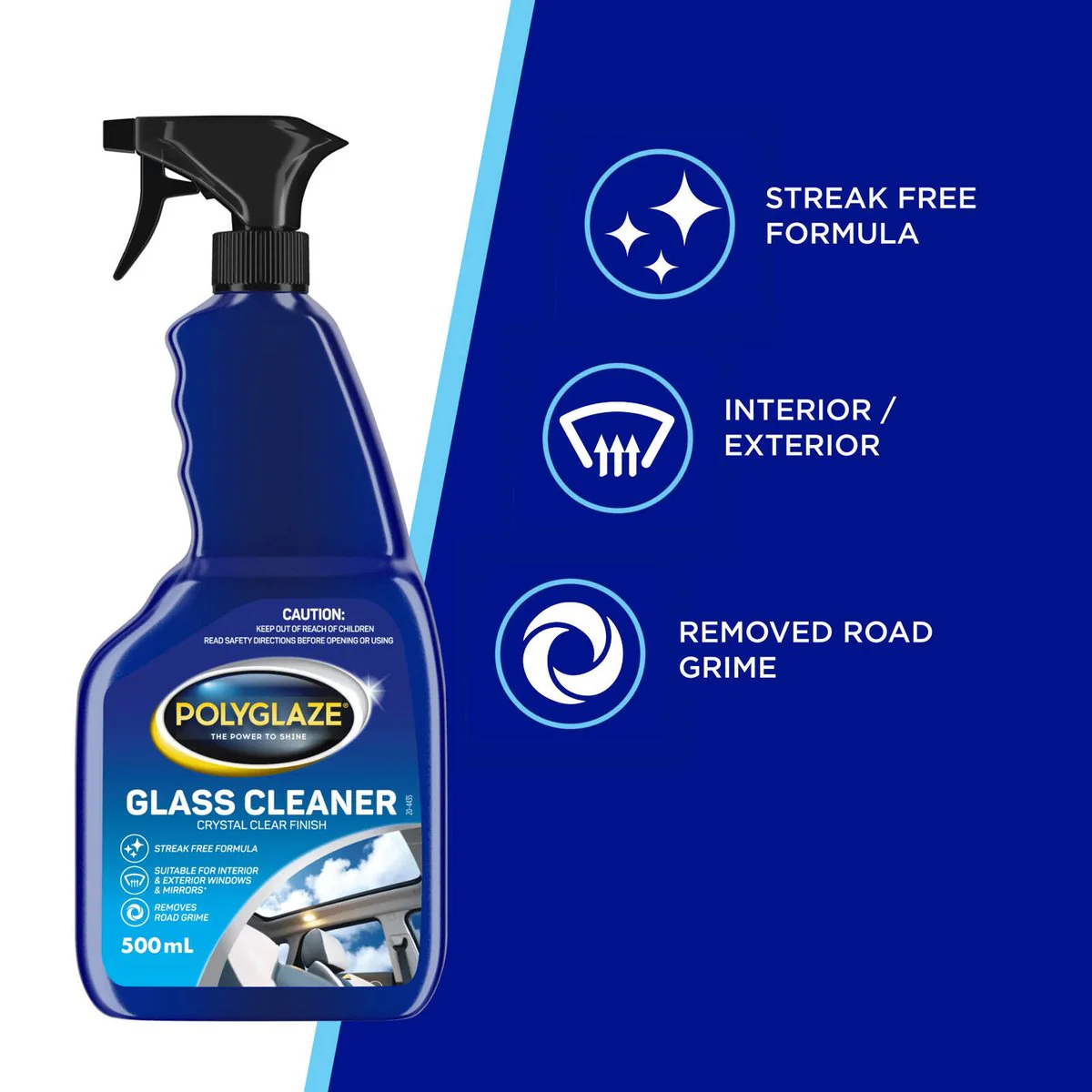 Selleys Polyglaze Glass Cleaner - 500ml - Streak-Free Clarity - Image 3