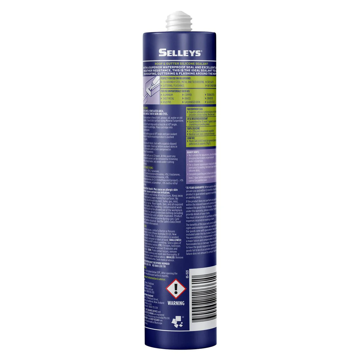 Selleys Roof and Gutter Silicone Sealant 300g - Deep Ocean - Waterproof - Image 3