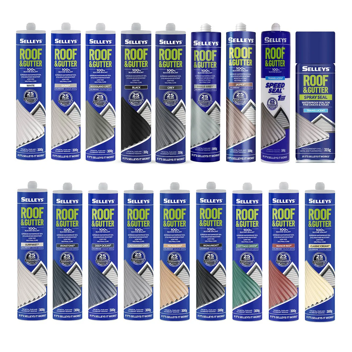 Selleys Roof and Gutter Silicone Sealant 300g - Deep Ocean - Waterproof - Image 4