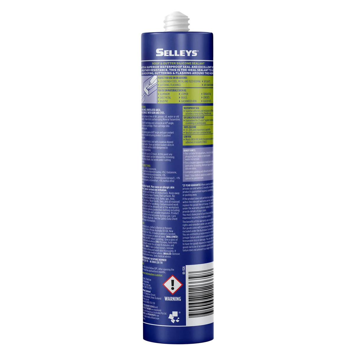 Selleys Roof and Gutter Silicone Sealant 300g - Monument - Waterproof - UV Resistant - Image 2