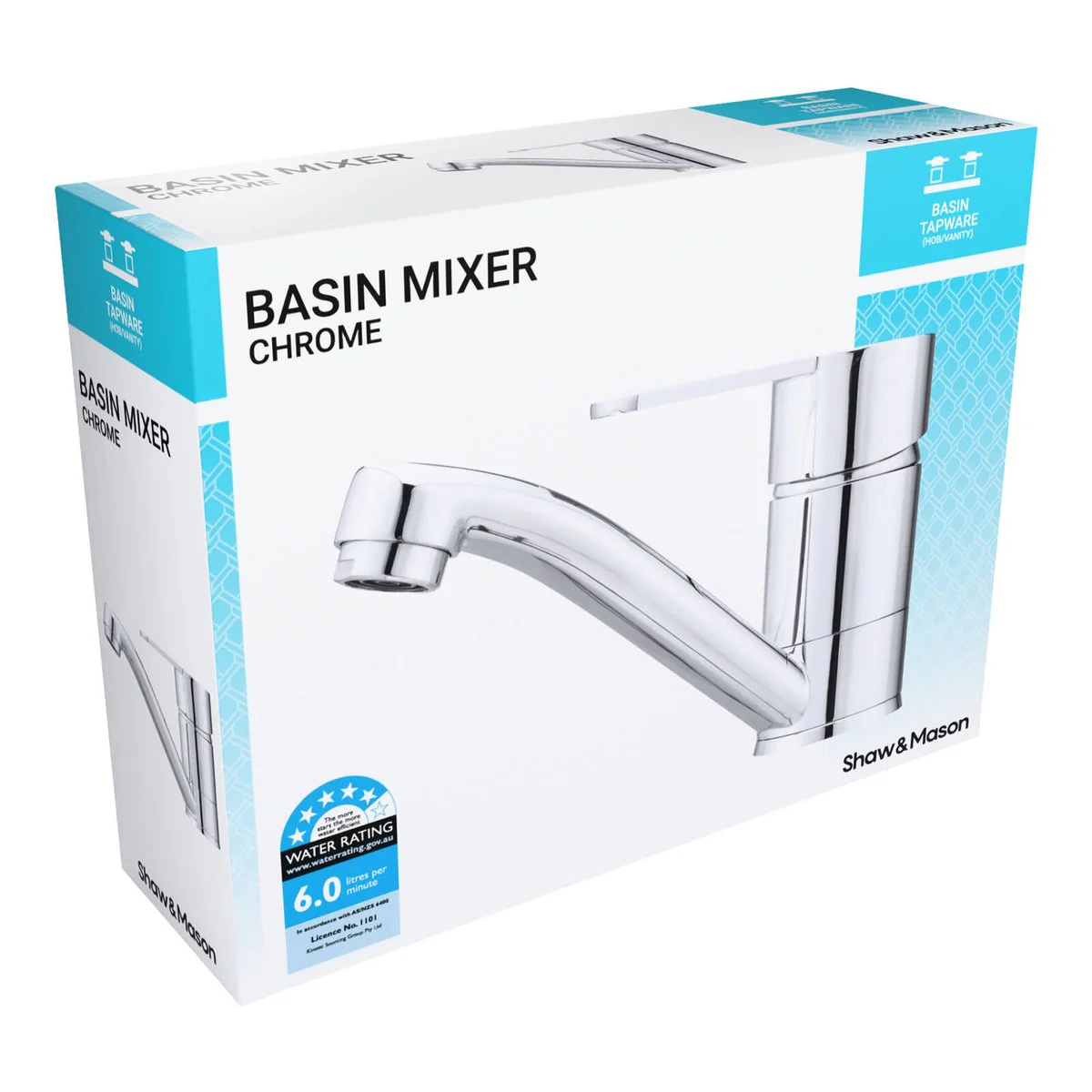 Shaw Mason Basin Mixer - 40mm - Chrome - Lead-Free - Water Efficient - Image 3