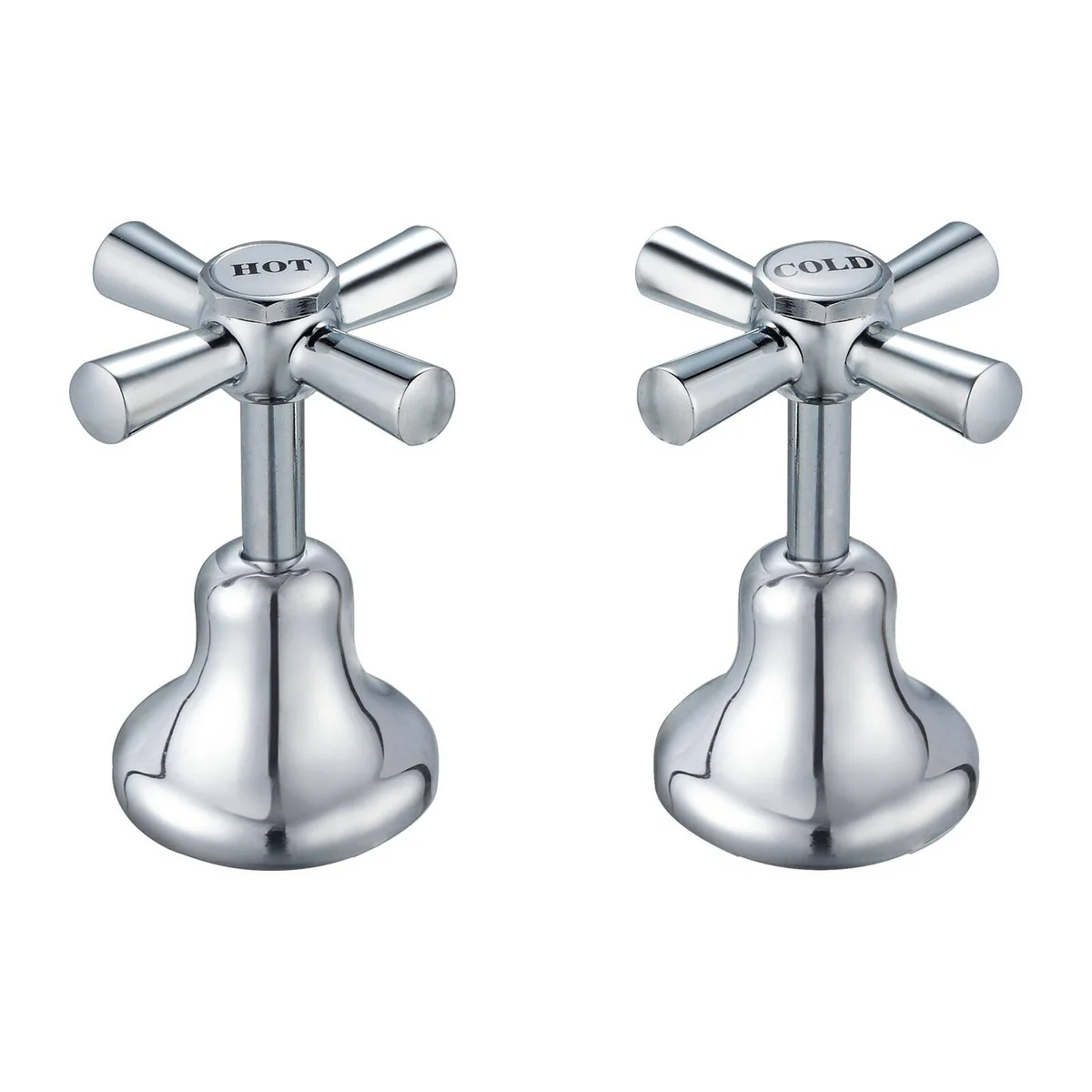 Shaw Mason Chrome Basin Top Assembly Pair - 1/2 Turn - 67mm x 103mm