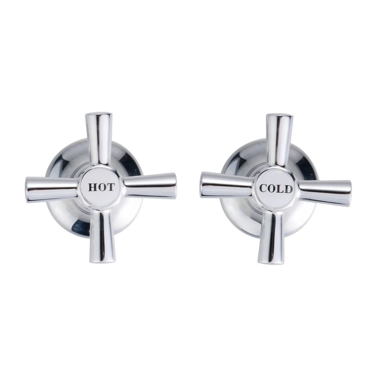 Shaw Mason Chrome Basin Top Assembly Pair - 1/2 Turn - 67mm x 103mm - Image 2