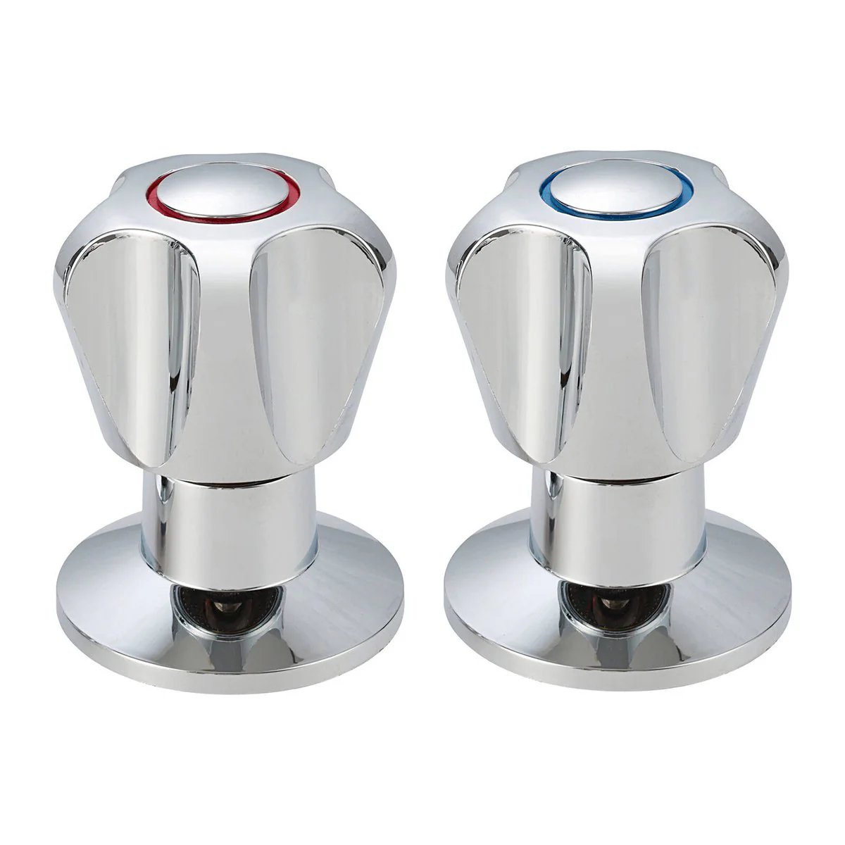 Shaw Mason Chrome Classic Style Basin Top Assembly Pair - 60mm x 94mm - Easy Installation