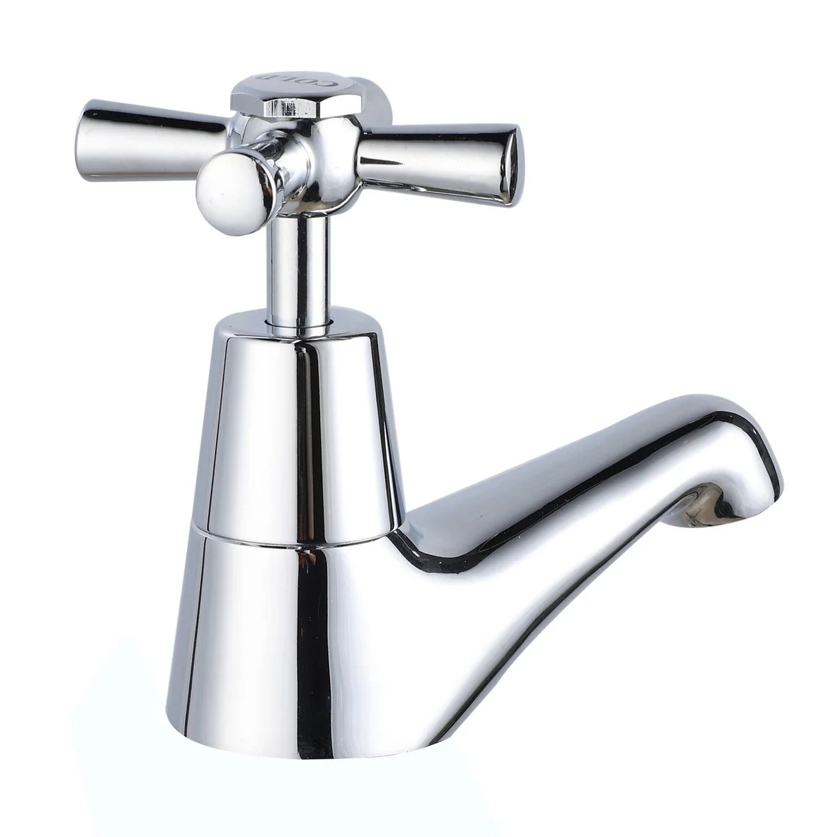 Shaw Mason Chrome Easy Clean Pillar Tap - 67mm x 173mm - Cold Water Indicator - Image 4