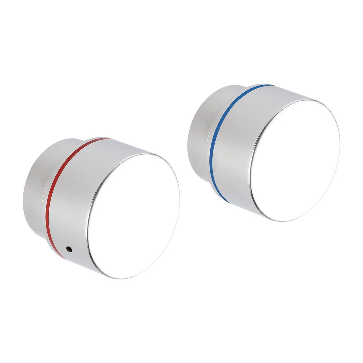 Shaw Mason Chrome Round Jumper Valve Wall Top Assembly - Pair - 160mm x 60mm x 80mm - Temperature Indicators