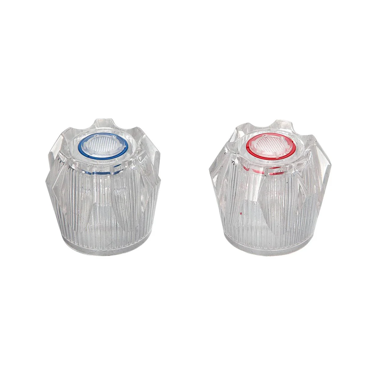 Shaw Mason Clear PVC Six Point Style Handles Pair - 59mm x 59mm - Durable