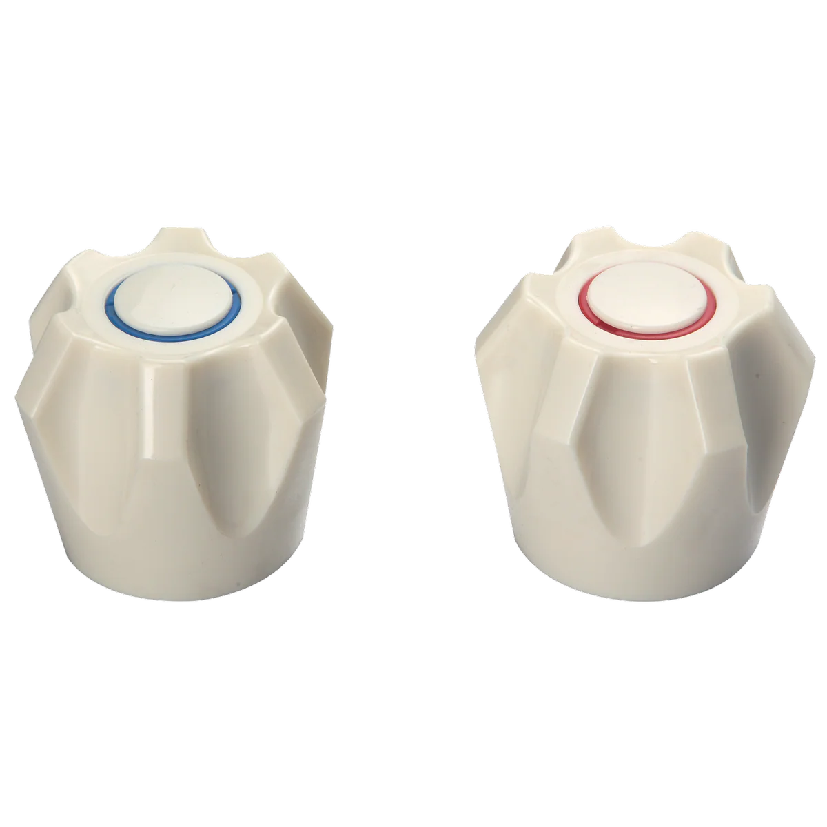 Shaw Mason Ivory PVC Six Point Style Handles Pair - 217mm x 60mm x 107mm