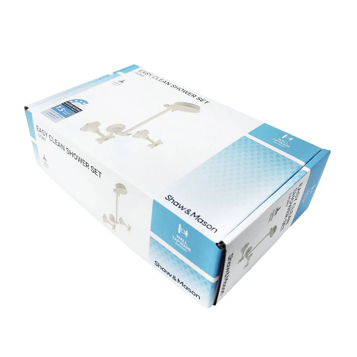 Shaw Mason Ivory Shower Set - 7.5L Min - 70mm x 250mm x 150mm - Brass - Image 2
