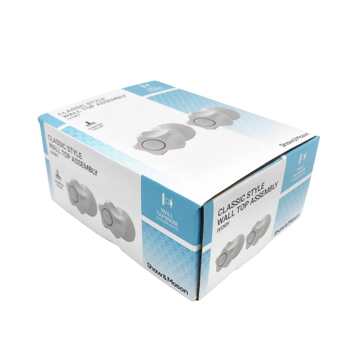 Shaw Mason Ivory Wall Top Assembly with Handles - 2 Pack - 65mm x 65mm x 105mm - Durable and Easy to Install - Image 2