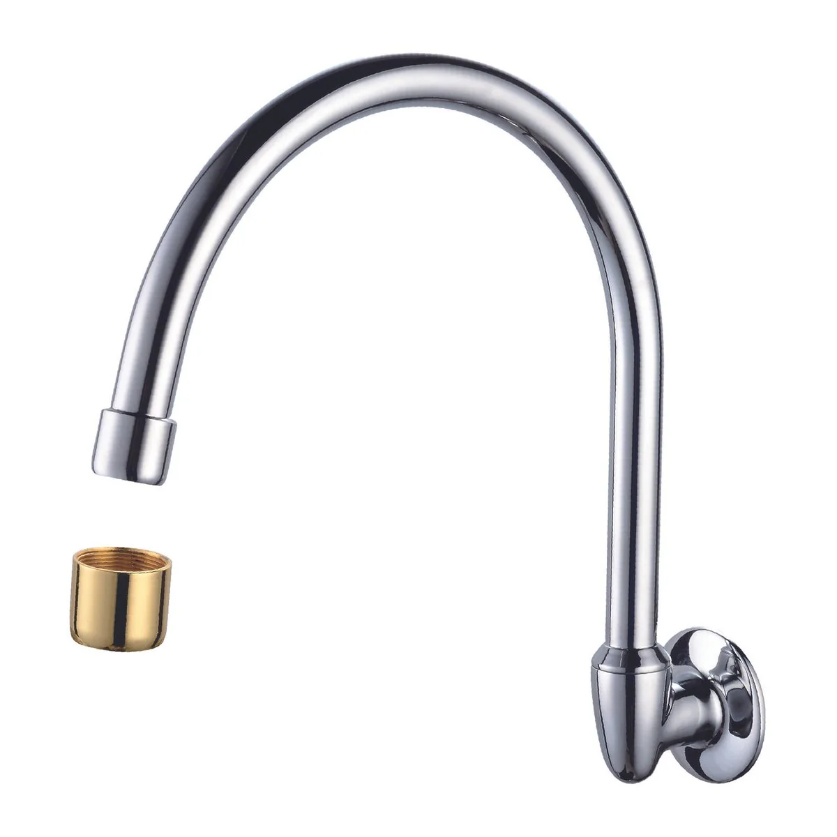 Shaw Mason Large Chrome Swivel Wall Sink Spa Spout 59mm x 278mm - Durable Brass