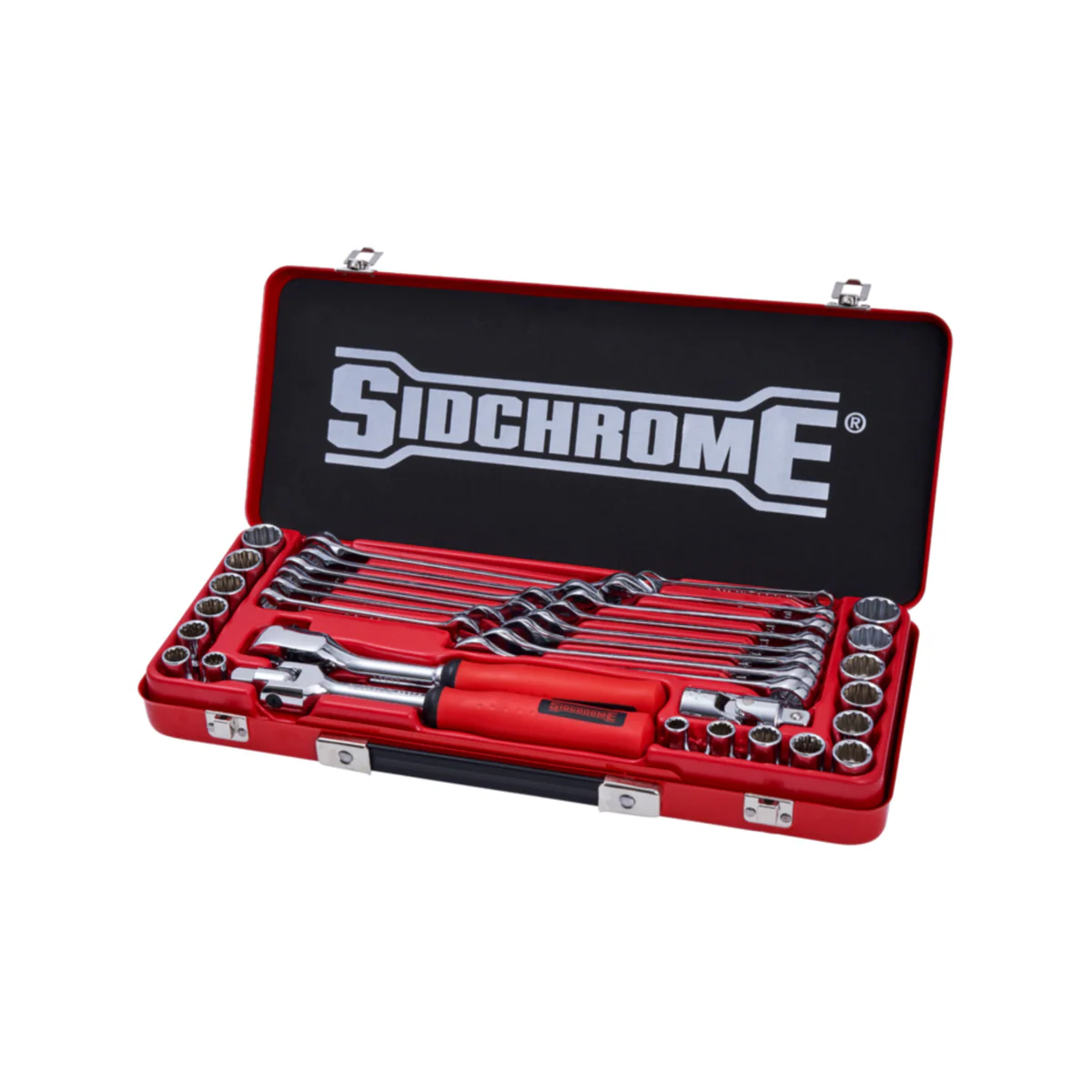 Sidchrome 35 Piece 1/2" Drive Socket and Spanner Set - Chrome Vanadium - Durable