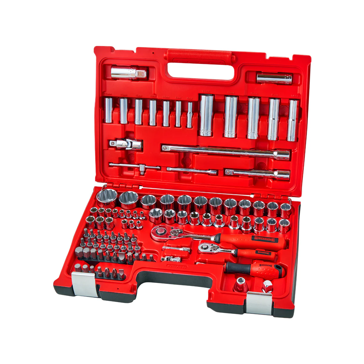 Sidchrome 98 Piece Socket Set - 1/4" & 1/2" Drive - Metric - Durable