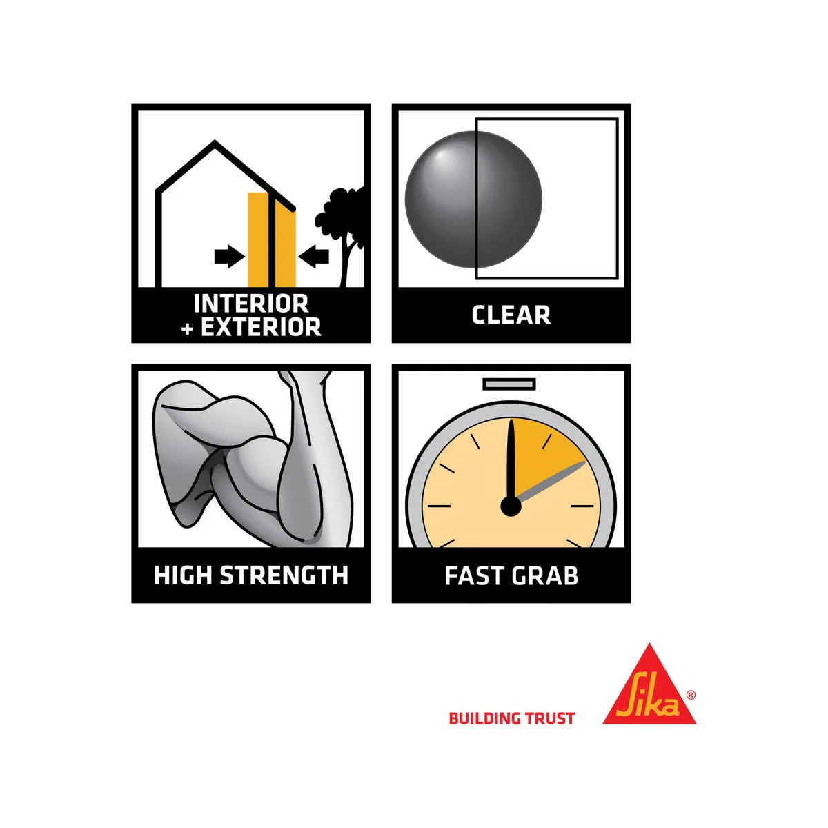Sika Sikaflex 112 Adhesive Sealant - 290ml - Crystal Clear - Polyurethane - Image 2