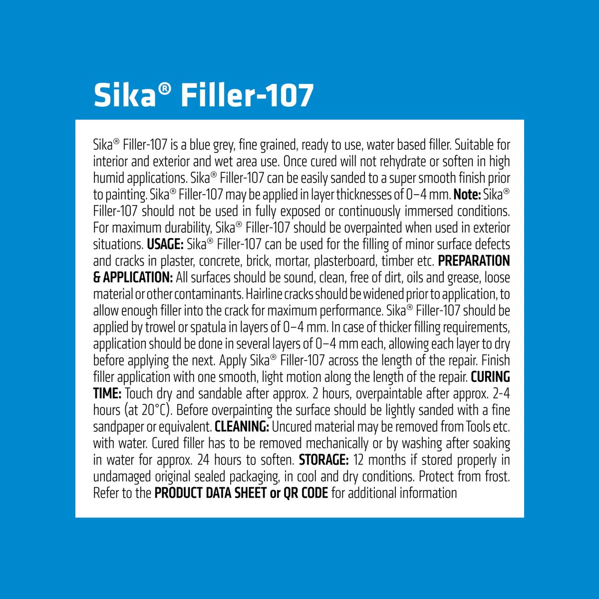 Sika Filler - 250ml - Water Based - Interior Use - Image 3