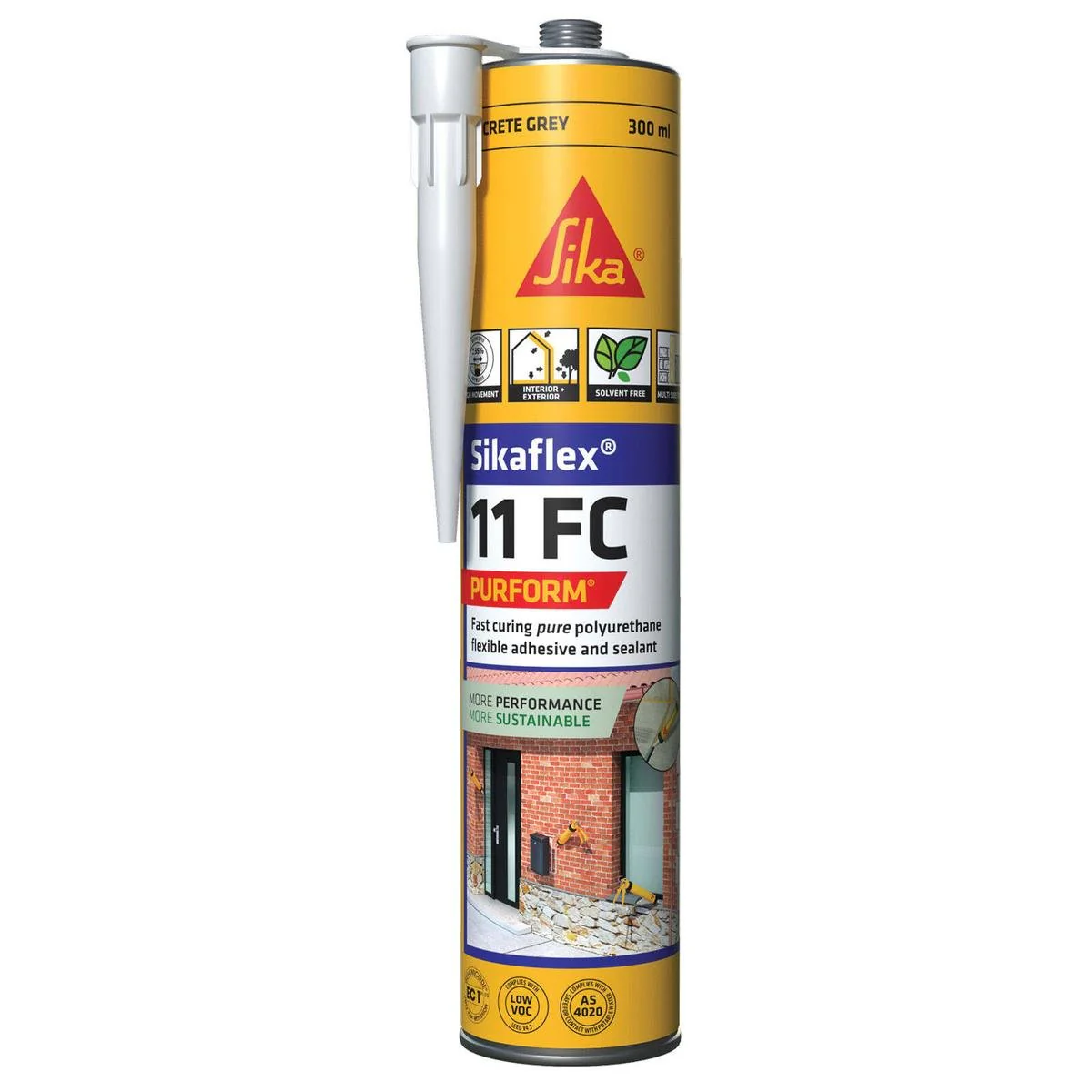 Sika Sikaflex 11 FC Purform - 300ml - Concrete Grey - Elastic Adhesive & Sealant