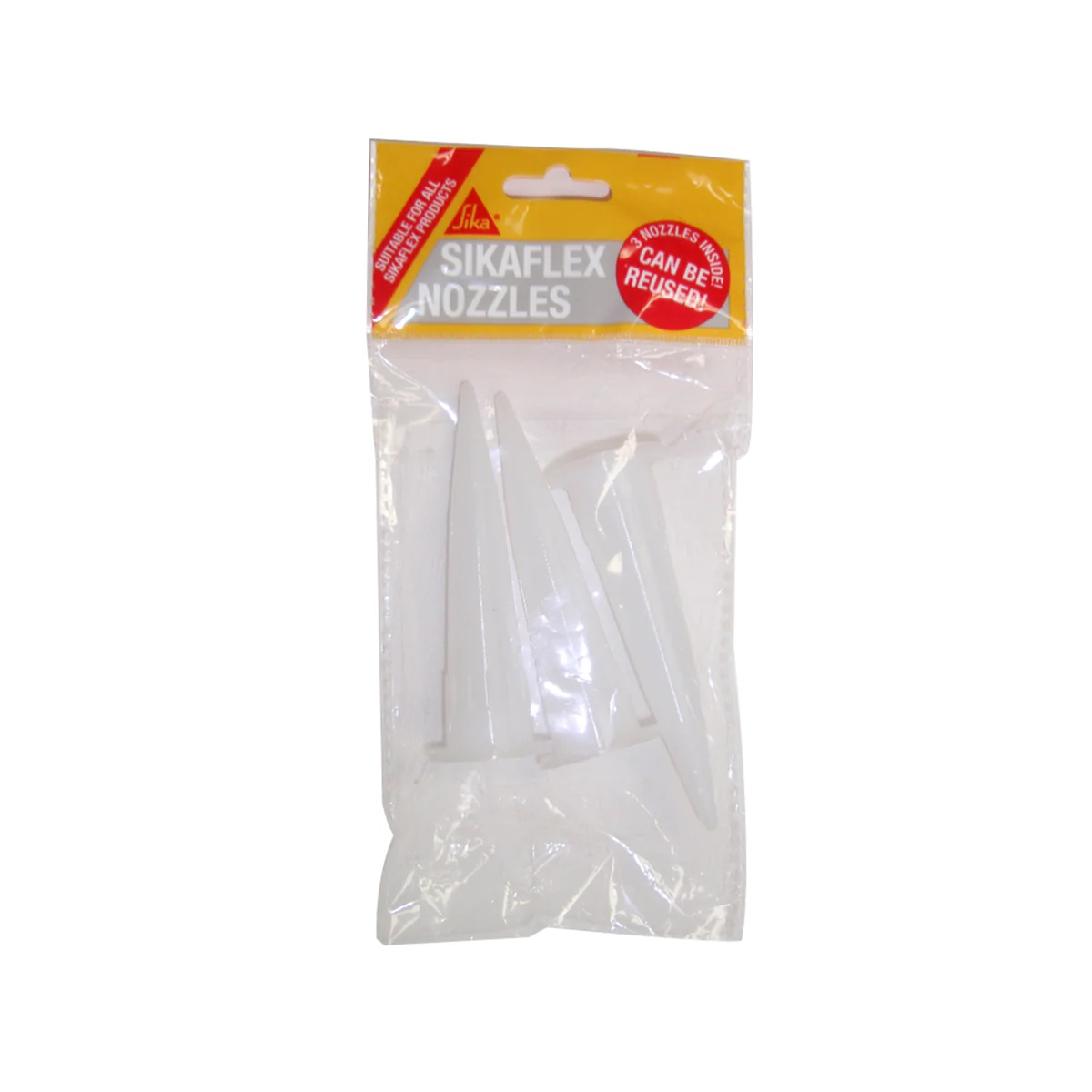 Sika Sikaflex Nozzles - 3 Pack - Plastic - Easy To Cut - Reusable