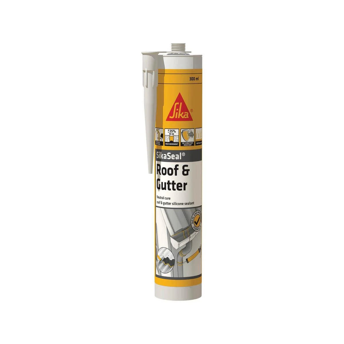 Sika Translucent Sikaseal Roof and Gutter Silicone Sealant 300ml