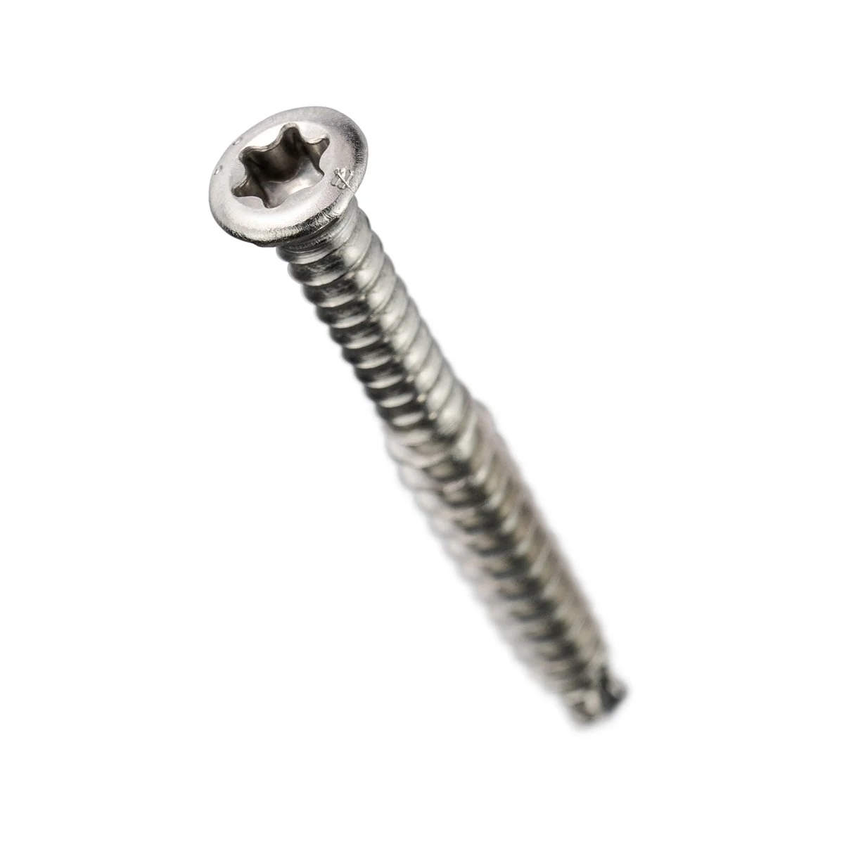Simpson Strong Tie 12g x 50mm Stainless Steel 316 Decking Screw - 50 Pack - No Pre-Drilling - Ribbed Shank - Image 3
