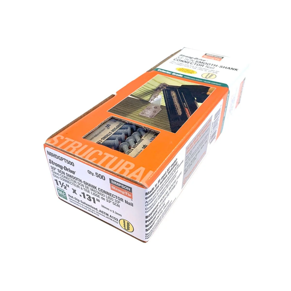 Simpson Strong Tie Collated Connector Nail - 3.32mm x 38mm - Hot-Dip Galvanised - 500 Pack - Image 4