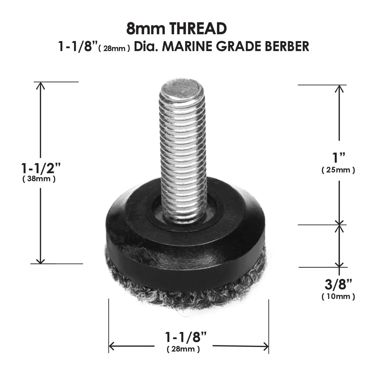 Slipstick Clear Outdoor Screw in Berber 28mm - Floor Protection - Weatherproof - Image 2